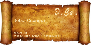Doba Csongor névjegykártya